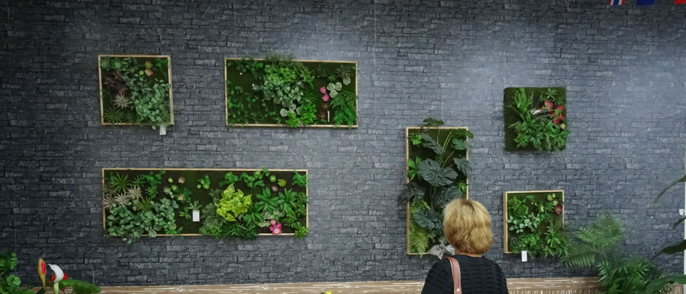 artificial hanging wall display | Faux Foliage 